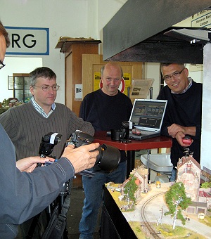 Bernd Jung (Roco), Dieter West, Manfred Hösch und Volker Seidel (MEC 01) - Foto: Christian Hösch, Hof