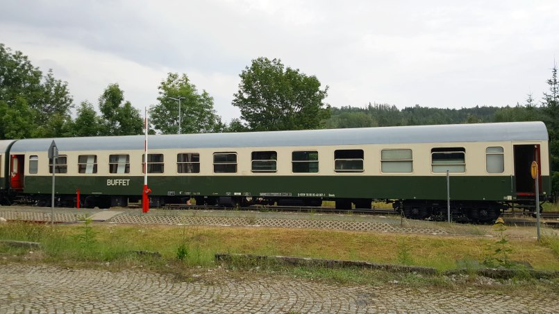 Saale-Sormitz-Express in Blankenstein - Buffetwagen - Foto: Jan Bulin, Bad Steben