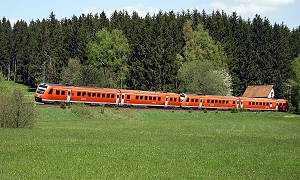 VT 612 auf der Höhe Pulschnitzberg - Foto: Volker Seidel, Münchberg
