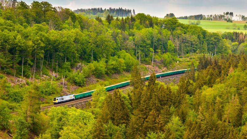 Güterzüge Teil 2:  Umleiterverkehr durch Münchberg - SBW-Sandzug mit 264 013 Schiefe Ebene - Foto: Florian Fraaß, Bad Berneck