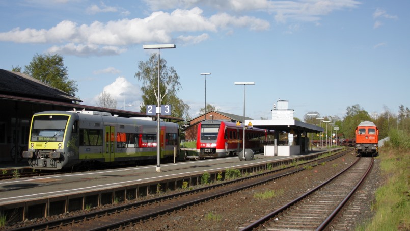 Bahnbaustellen in Hochfranken Nr. 4 - Triebwagentreffen in Münchberg - Foto: Volker Seidel, Münchberg