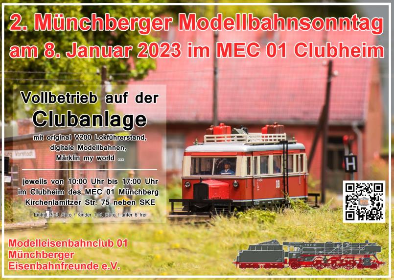 2. Münchberger Modellbahnsonntag - Fahrtag im Clubheim - Grafik: Volker Seidel - Foto: Florian Fraaß Bad Berneck