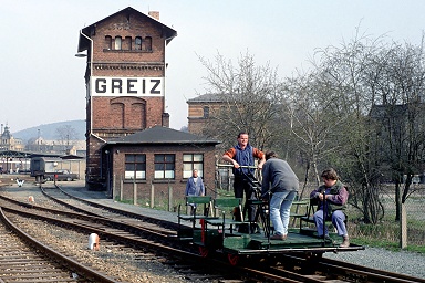 Handhebeldraisine in Greiz (1993) - Foto Roland Fraas