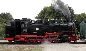 99 773 der Fichtelbergbahn in Putbus